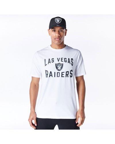 KTZ Las Vegas Raiders Nfl Graphic And Black T-shirt - White