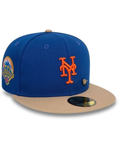KTZ New York Mets Varsity Pin 59fifty Fitted Cap - Blue
