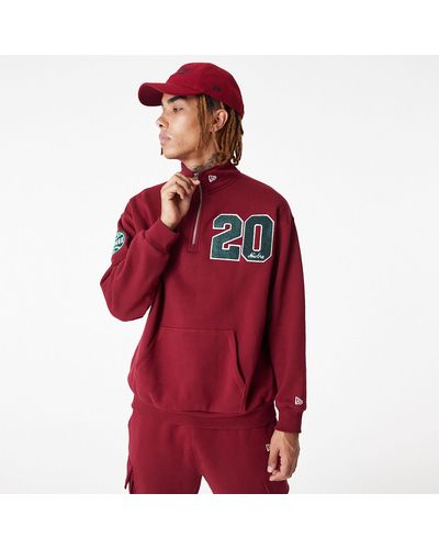 KTZ New Era Lifestyle Quarter-zip Sweatshirt - Red