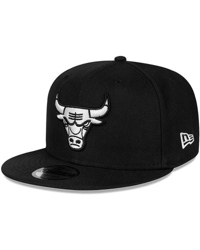 KTZ Chicago Bulls Chain Stitch 9fifty Snapback Cap - Black