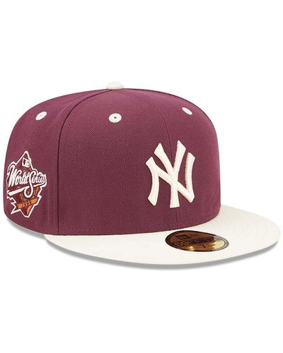 KTZ New York Yankees Mlb Cord 59fifty Fitted Cap in Red for Men