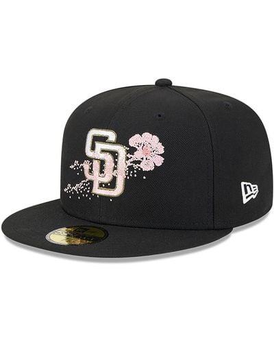 KTZ San Diego Padres Dotted Floral 59fifty Fitted Cap - Black