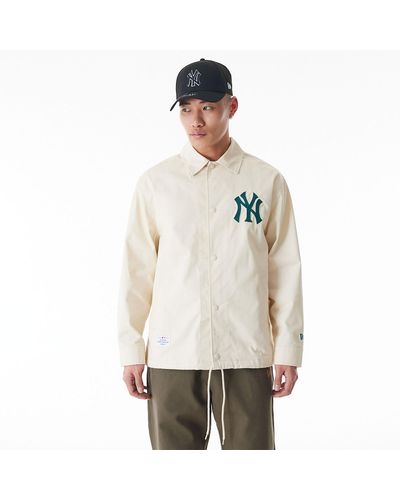 KTZ New York Yankees New Era Korea Mlb Coach Off Jacket - Natural