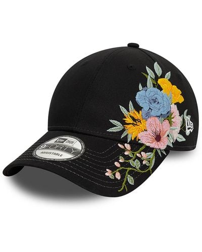 KTZ New Era Floral 9forty Adjustable Cap - Black