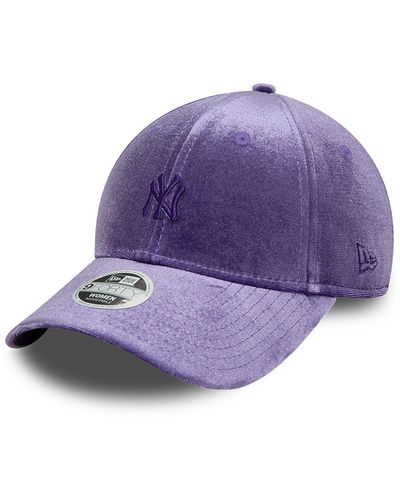 KTZ New York Yankees Womens Shimmer 9forty Adjustable Cap - Purple