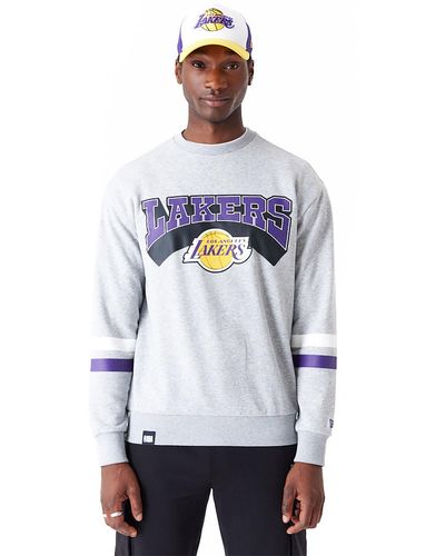 KTZ La Lakers Nba Arch Oversized Crew Neck Sweatshirt - White