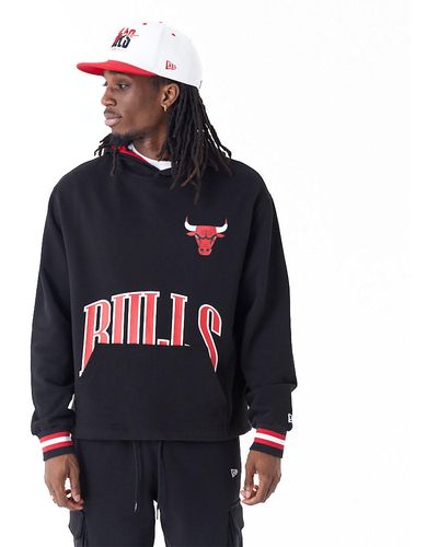 KTZ Chicago Bulls Nba Arch Graphic Oversized Pullover Hoodie - Blue