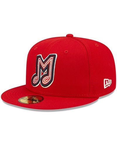 KTZ Memphis Birds Milb On Field 59fifty Fitted Cap - Red