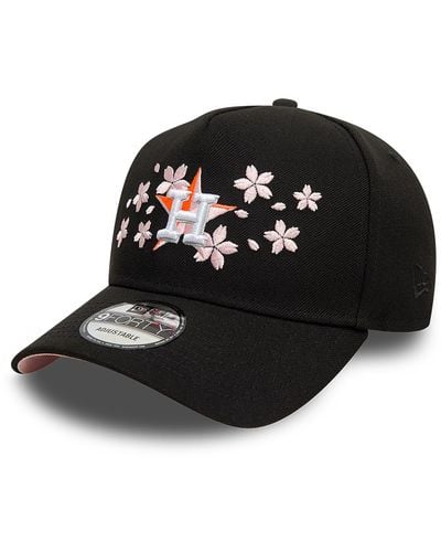 KTZ Houston Astros Cherry Blossom 9forty A-frame Adjustable Cap - Black