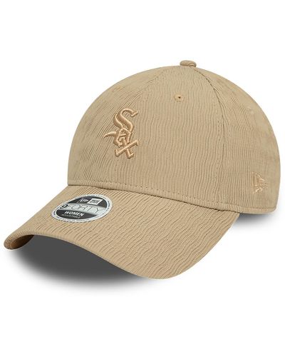 KTZ Chicago White Sox Womens Ruching Light Beige 9forty Adjustable Cap - Natural