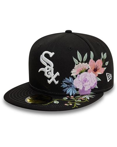 KTZ Chicago White Sox Mlb Floral 59fifty Fitted Cap - Black