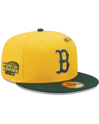 KTZ Boston Red Sox Back To School 59fifty Fitted Cap - Yellow