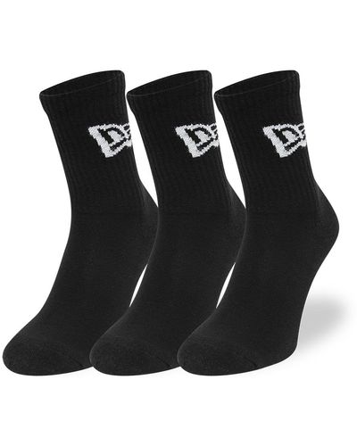 KTZ New Era Flag 3 Pack Crew Socks - Black