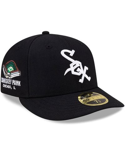 KTZ Chicago White Sox Mlb Team Logo Low Profile 59fifty Fitted Cap - Black