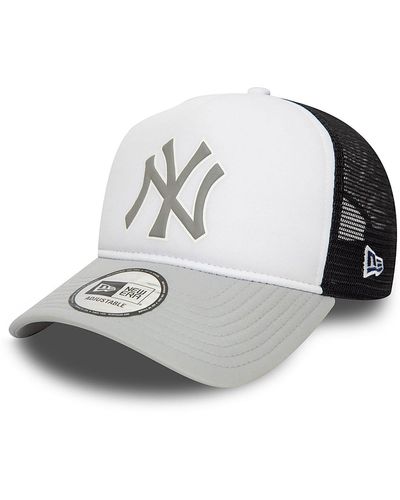 KTZ New York Yankees Mlb Logo A-frame Trucker Cap - Metallic