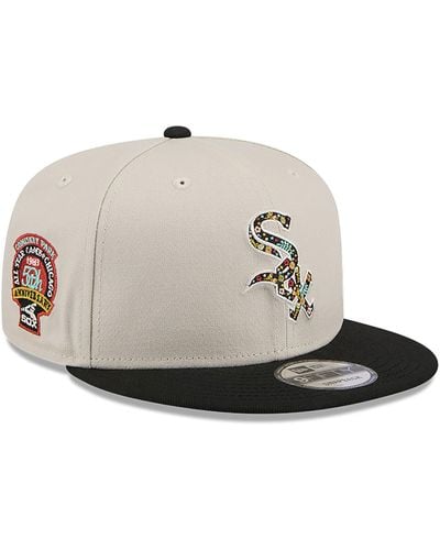 KTZ Chicago White Sox Floral Fill Light Beige 9fifty Snapback Cap - Natural