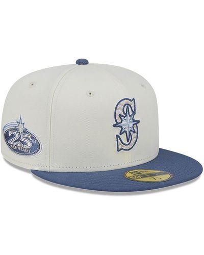KTZ Seattle Mariners Wavy Chainstitch 59fifty Fitted Cap - Blue
