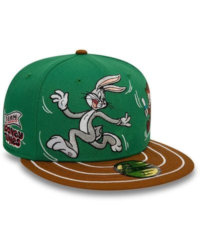 KTZ Multi Character Team Looney Tunes 59fifty Fitted Cap - Green