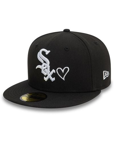 KTZ Chicago White Sox Mlb Team Heart 59fifty Fitted Cap - Black