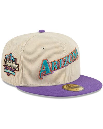 Men's Arizona Diamondbacks New Era Purple 2001 World Series Champions Crown  59FIFTY Fitted Hat