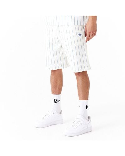 KTZ New Era Pinstripe Shorts - White