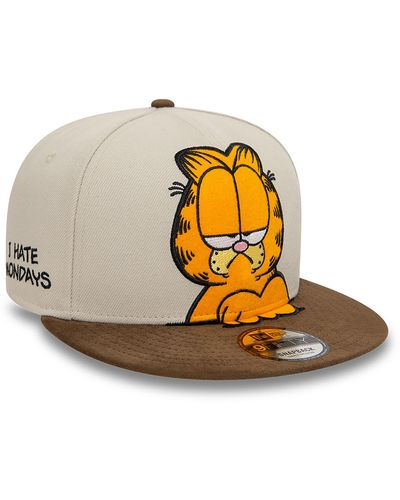 KTZ Garfield I Hate Mondays Beige 9fifty Snapback Cap - Natural