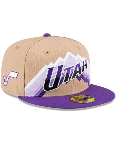KTZ Utah Jazz Nba City Edition Beige 59fifty Fitted Cap - Purple