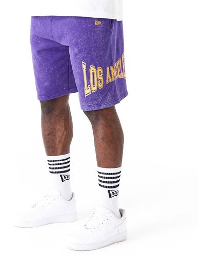 KTZ La Lakers Nba Washed Shorts - Purple
