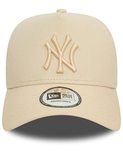 KTZ New York Yankees League Essential Light Beige 9forty E-frame Adjustable Cap - Natural