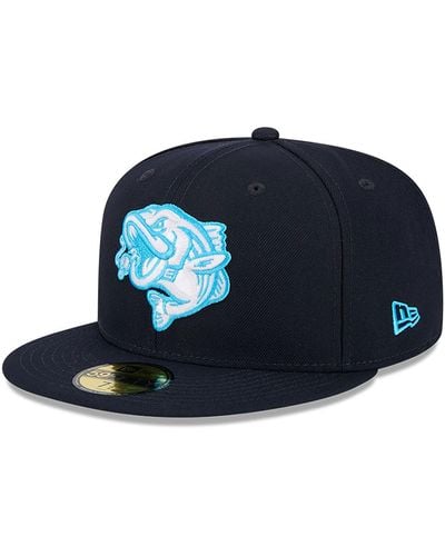 KTZ Gwinnett Stripers Milb Father's Day 2024 Navy 59fifty Fitted Cap - Blue