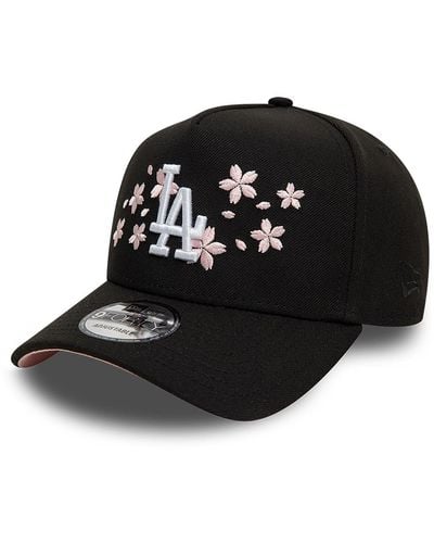 KTZ La Dodgers Cherry Blossom 9forty A-frame Adjustable Cap - Black
