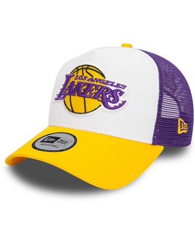 KTZ La Lakers Nba 9forty A-frame Trucker Cap - Yellow