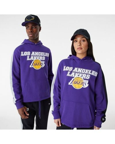 KTZ La Lakers Nba Large Graphic Oversized Hoodie - Purple