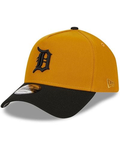 Men's New Era Brown Detroit Tigers Harvest A-Frame 9FORTY Adjustable Hat