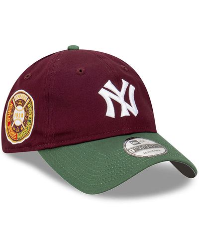 KTZ New York Yankees World Series Dark 9twenty Adjustable Cap - Red