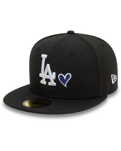 KTZ La Dodgers Mlb Team Heart 59fifty Fitted Cap - Black