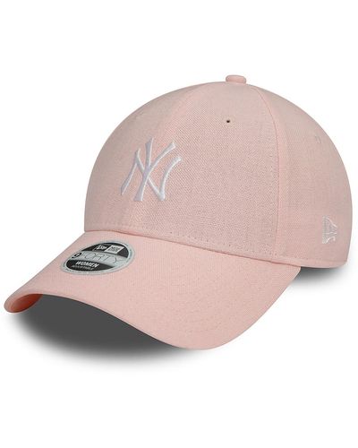 KTZ New York Yankees Womens Mlb Linen 9forty Adjustable Cap - Pink