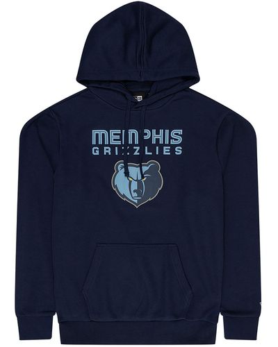 KTZ Memphis Grizzlies Nba Navy Pullover Hoodie - Blue