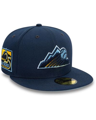 KTZ Colorado Rockies Mlb S Navy 59fifty Fitted Cap - Blue