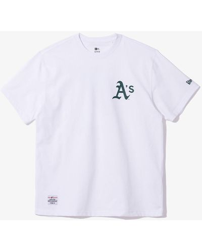 KTZ Oakland Athletics Mlb Home New Era Korea T-shirt - White