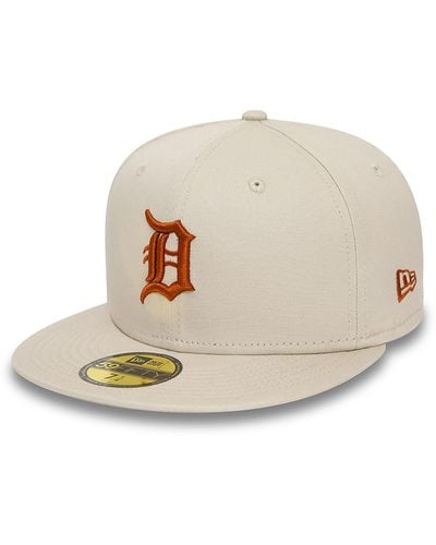 KTZ Detroit Tigers League Essential Stone 59fifty Fitted Cap - Natural