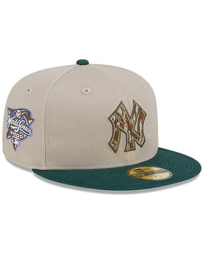 KTZ New York Yankees Tree Bark Fill 59fifty Fitted Cap - Green