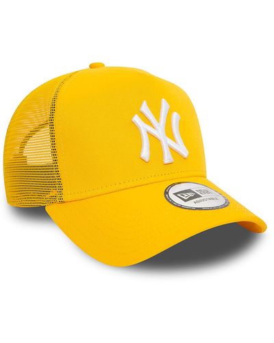 KTZ New York Yankees League Essential A-frame Trucker Cap - Yellow