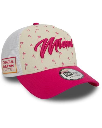 KTZ Red Bull Racing Miami Race Special Off 9forty E-frame Trucker Adjustable Cap - Pink
