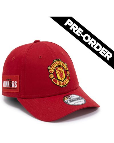 KTZ Manchester United Fc Fa Cup Winners 9forty Adjustable Cap - Red