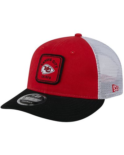 KTZ Kansas City Chiefs Nfl Patch Low Profile 9fifty Snapback Cap - Red