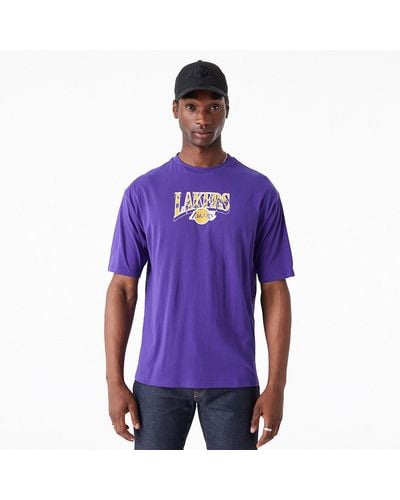 KTZ La Lakers Nba Championship Oversized T-shirt - Purple