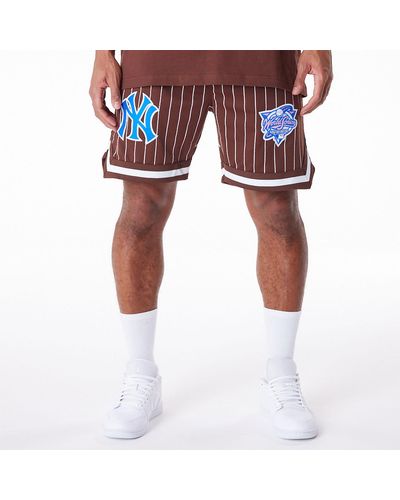 KTZ New York Yankees Pinstripe New Era Australia Shorts - Pink