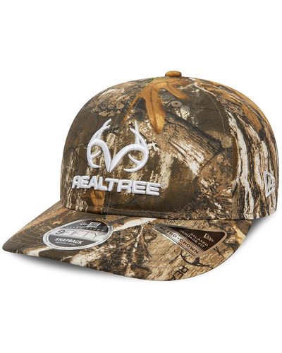 KTZ Real Tree All Over Print 9fifty Retro Crown Cap - Brown