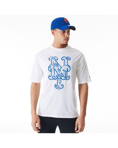 KTZ New York Mets Mlb London Series 2024 City Oversized T-shirt - White